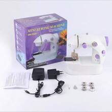 Small Portable Electric Sewing Machine For Home Use - White - View 2
