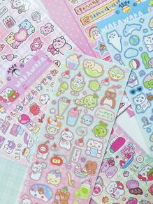 1 組 6 張可愛動物每日計畫貼紙 - 粉色 - 查看 3