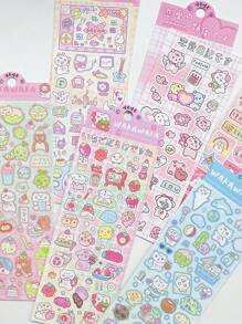 1 組 6 張可愛動物每日計畫貼紙 - 粉色 - 查看 4