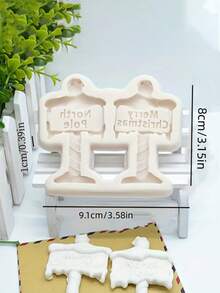 1個聖誕生日插頭式巧克力餅乾裝飾模具 - 白色 - 查看 5