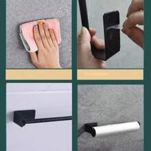 不鏽鋼紙巾架兼保鮮膜放置器,掛牆式,免釘儲物架,適用於浴室和廚房