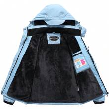 Women's Waterproof Ski Jacket Warm Winter Snow Coat Hooded Raincoat - 淺藍色 - 查看 3