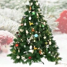 10 件聖誕裝飾木製掛飾 Diy 家居裝飾配件，帶麻繩的木製聖誕樹空白聖誕 DIY 工藝卡裝飾聖誕裝飾品聖誕禮物聖誕裝飾品