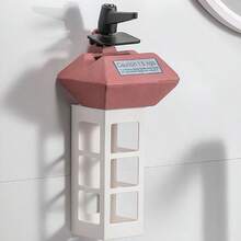 1 件吹風機架,無需安裝浴室壁掛式收納盒,無痕黏合吹風機支架