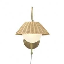 Rattan Weave Wall Sconce - 金子 - 查看 4