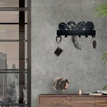 1pc 金屬牆飾籃球、橄欖球、足球、棒球入口鑰匙圈、衣架、創意牆面裝飾圖案、廚房衣架