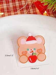 可愛創意聖誕徽章節日慶祝卡通風格女學生裝飾背包/錢包時尚百搭胸針聖誕禮物聖誕配件聖誕裝飾