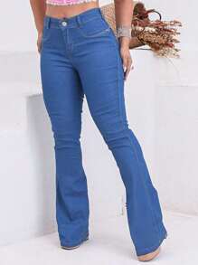 Women Jeans - Baby Blue - View 1