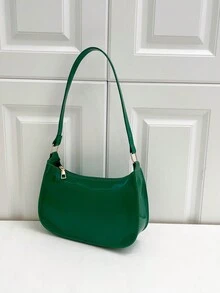 Màu thuần Tối giản Của phụ nữ Túi đeo vai - màu xanh lá - Xem 4