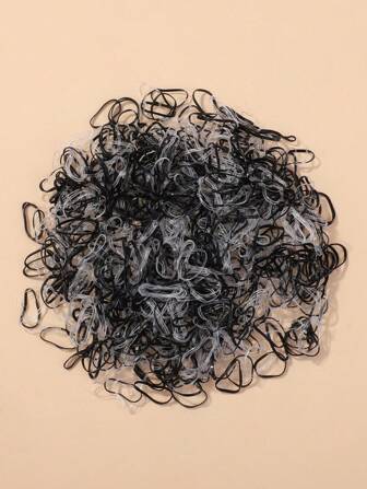 1000pcs Solid Color Kids' Hair Ties Candy-Colored Elastic Hairbands Love Valentine