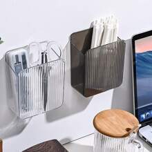 透明pet塑料壁掛收納盒-斜向安裝貯物箱,適用於宿舍、浴室和辦公室-手機架籃 - 多色 - 查看 4