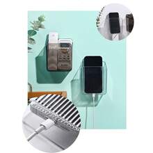 透明pet塑料壁掛收納盒-斜向安裝貯物箱,適用於宿舍、浴室和辦公室-手機架籃 - 多色 - 查看 7