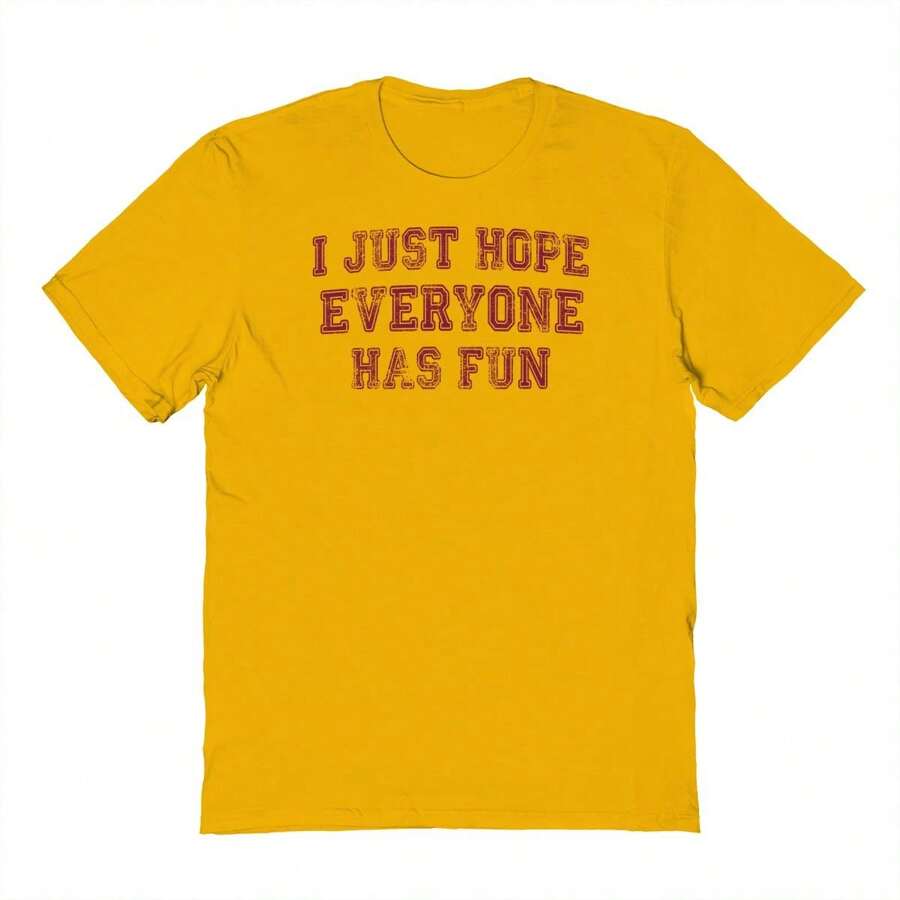 Nearly There Hope Everyone Has Fun American Football Tailgate Party Graphic Gold Unisex Cotton Short-Sleeve T-Shirt - Vàng - Xem 1