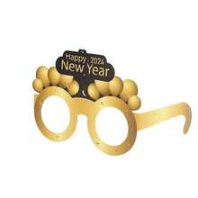 6pcs New Year Paper Glasses - Multicolor - View 6