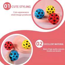 6 Pcs Space Balls Extreme High Bouncing Ball  Pop Bouncing SpaceBall Rubber Bounce Ball - Multicolor - View 5