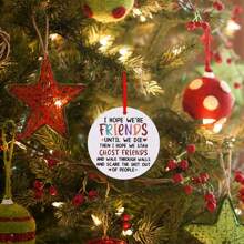 1 件愿我们成为一生的好朋友，拥有坚定不移的友谊，圆形亚克力吊坠适用于家居装饰、窗户、壁炉和吊坠装饰、家居装饰、房间装饰、墙壁装饰 - 彩色 - 查看 4