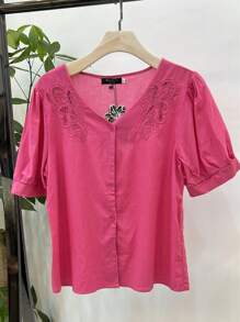 Women Blouses - Màu Hồng Tươi - Xem 1