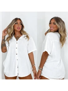 Women Blouses - 白色 - 查看 2