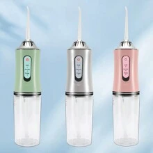 MUBITTU Irrigator Portable Dental Water Flosser 360°ROTARY NOZZLE Water Jet Floss Tooth  Strong Power,Mouth Washing Machine With High frequency motor, Built- in Smart Chip Teeth Cleaner - Pink - View 1