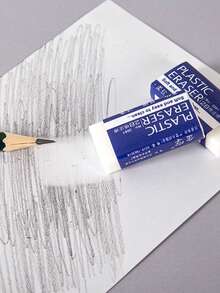 5pcs Large Size 2b White Eraser Rectangular Rubber Eraser For Writing, Office, Student - Multicolor - View 4