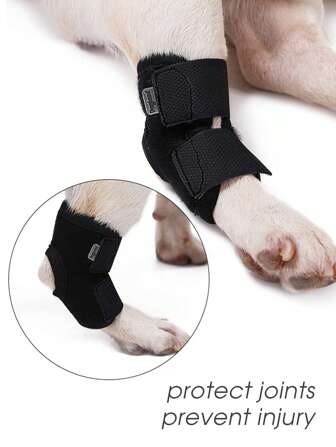 1pc Dog Rear Leg Support Brace, Joint Wrap Compression Wrap, Prevent Injury And Strain, Short Tube Assist Strap For Injured Dog And Postoperative Recovery, Anti-Licking Leg Cover Pet Supplies