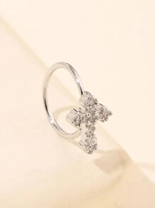 1 件 20 克圓形鼻環鼻釘,帶有十字形水鑽裝飾,適合女士日常佩戴 - 彩色 - 查看 2