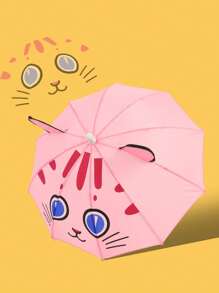 1 件裝粉紅色 3d 卡通嬰兒手動裝飾耳傘適合 1-3 歲 - 粉色 - 查看 4
