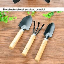 Gardening Tools Set For Planting, Pruning, Transplanting, Potting, Including Shovel, Trowel, Pruner, Rake, Cultivator And Carrying Bag - Black - View 7