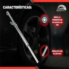Medidor De Presión De Aire / Calibrador Grande Para Llantas - Plateado - Ver 5