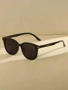 1 件装塑料几何矩形框架时尚眼镜，适合女士、日常佩戴、旅行和度假装饰