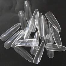 240入組xl透明杏仁型壓克力美甲貼,完整覆蓋超長橢圓彎曲假指甲12種尺寸,適用於凝膠指甲延伸和指甲設計(xl杏仁型) - 無色 - 查看 7