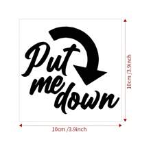 1張標誌馬桶貼紙牆紙,自粘式可拆式藝術膠貼紙,適用於廁所裝飾 - 黑色 - 查看 7