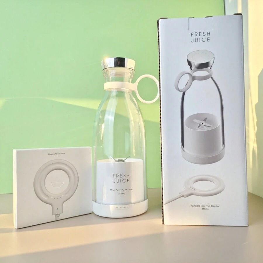 6 Blade Mini Usb Rechargeable Multi-Purpose Fruit Juicer With Upgraded Capacity And High-Power Built-In 1800mah Battery - White - View 1