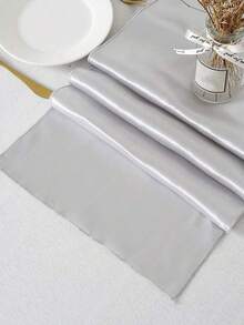 5 cái Xa ten khăn Trải Bàn , Khăn trải bàn , Cho đám cưới Các bữa tiệc , Sinh nhật Các bữa tiệc , Yến tiệc , Tốt nghiệp , Hôn ước , Năm mới Các bữa tiệc - Bạc - Xem 4