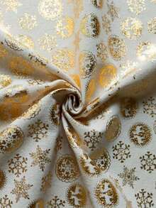 麋鹿和雪花的聖誕花圈,金色 - 金色 - 查看 5