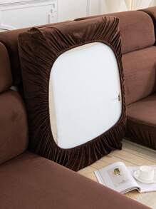 Vỏ đệm ghế sofa chống trượt Crystal Velvet, Vỏ bọc ghế sofa đàn hồi chống thú cưng theo phong cách hiện đại, Vỏ bọc ghế cho phòng khách Ghế dài hình chữ L và Ghế sofa 1/2/3/4 chỗ ngồi (được bán riêng) - Cà phê nâu - Xem 7