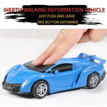 Transformable Robot Car Toy, Crash Inertia Car Robot Model, Automatic Deformation Running Car - Green - View 5