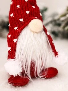 1入組紅色聖誕森林男人玩偶裝飾,diy裝飾增添節慶氛圍,適用於家庭窗戶裝飾,多種聖誕情境裝飾,節慶裝飾 - 紅色 - 查看 3