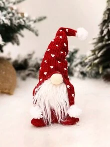 1入組紅色聖誕森林男人玩偶裝飾,diy裝飾增添節慶氛圍,適用於家庭窗戶裝飾,多種聖誕情境裝飾,節慶裝飾 - 紅色 - 查看 1