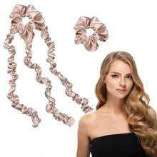 1 件装水母形免热卷发器，缎面免热卷发器，温和呵护秀发，适合女性，睡眠卷发器，免热卷发钩环，适合夜间发型 DIY