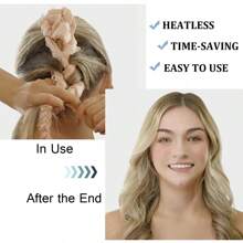 1 件装水母形免热卷发器，缎面免热卷发器，温和呵护秀发，适合女性，睡眠卷发器，免热卷发钩环，适合夜间发型 DIY