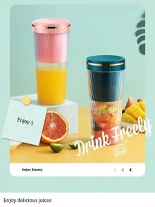 1pc Portable Juicer Cup With Usb Interface, Convenient For Daily Consumption Of Fresh Juice - Green - View 3