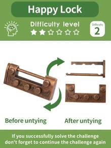 1 Miếng Hợp kim kẽm Four-leaf Clover Hình dạng Câu đố Khóa , Intellectual Kim loại Xoắn Khóa Không gian Đồ chơi - Nhiều màu - Xem 2