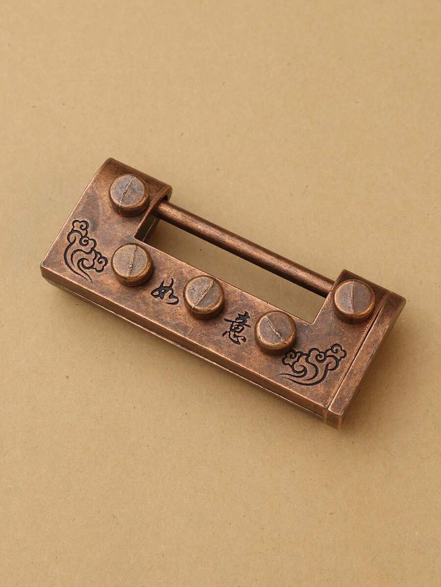 1 Miếng Hợp kim kẽm Four-leaf Clover Hình dạng Câu đố Khóa , Intellectual Kim loại Xoắn Khóa Không gian Đồ chơi - Nhiều màu - Xem 1