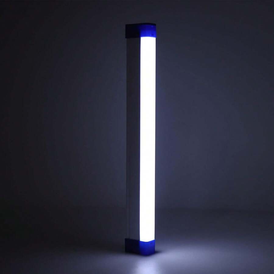 Barra de luz LED Portatil Recargable 32cm, Tubo de luz de Emergencia a Prueba de Agua de Gancho Oculto de usos amplios para iluminación de Emergencia - Azul - Ver 1