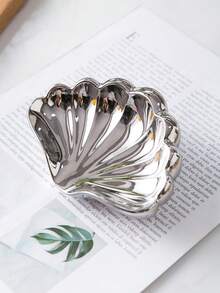 Un Portajabón De Cerámica En Forma De Concha De Plata - Plateado - Ver 3