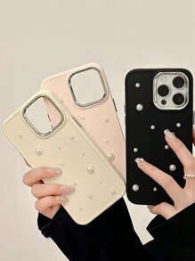 3pcs Pearl Decor, Premium Feeling, Suitable For Apple Products Waterproof Shockproof Anti-Fall Scratch Resistant - Multicolor - View 1