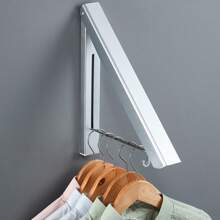 Ermo Bathroom Drying Rack Portable Folding Clothes Hanger Wall-mounted  Household Retractable Invisible Clothes Rail Drying Rack - Blue - View 11