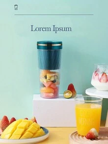 1pc Portable Juicer Cup With Usb Interface, Convenient For Daily Consumption Of Fresh Juice - Green - View 1