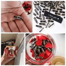 微型訊息捲軸膠囊、情人節情書膠囊、表情符號膠囊、diy 手機殼配件、髮夾、耳環 - 送給男朋友、女朋友和家人的婚禮、生日和情人節的完美禮物